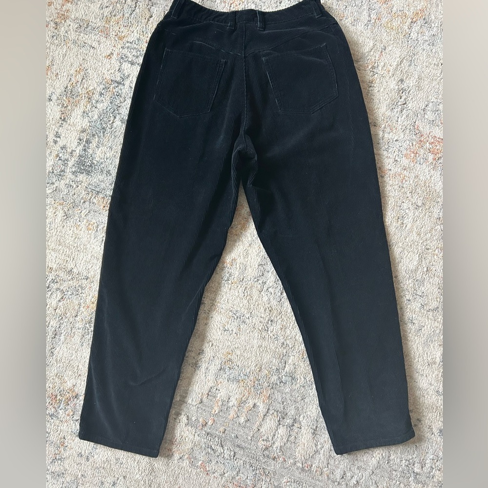 Talbots women’s black corduroy 90s/2000 straight leg Mom jeans style petite 10‌ - Picture 2 of 7